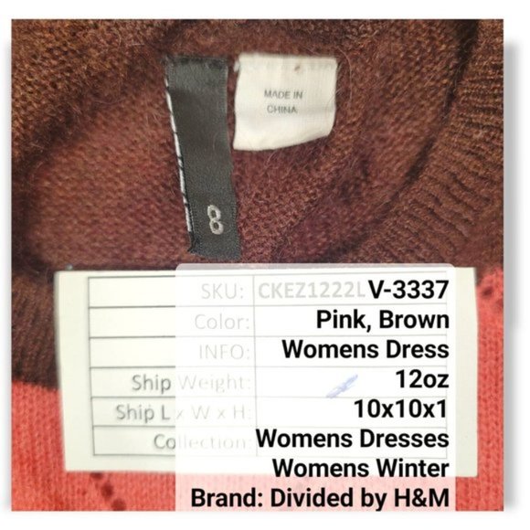 Divided By H&M Women's Round Neck Short Sleeve Fit & Flare Midi Dress Size 4 - Picture 4 of 4